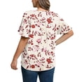 thumbnail image 6 of Plus Size Blusas Elegantes Para Mujer, Womens Spring Summer Short Sleeve Tops Trendy Button Down V Neck Henley T Shirts Casual Cute Basic Graphic Blouses, Light pink XL, 6 of 6