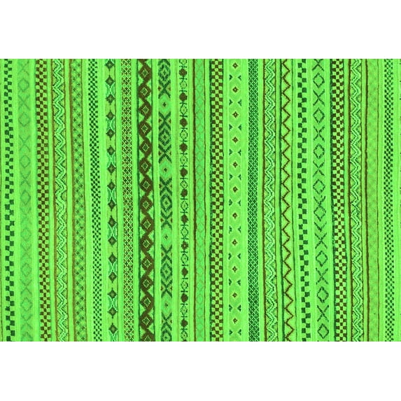 Ahgly Company Indoor Rectangle Solid Green Modern Area Rugs, 5' x 8'