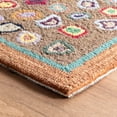 thumbnail image 3 of Dash & Albert Cat's Paw Hand Micro Hooked Wool Rug, 2' 6" x 8', Brown, 3 of 7