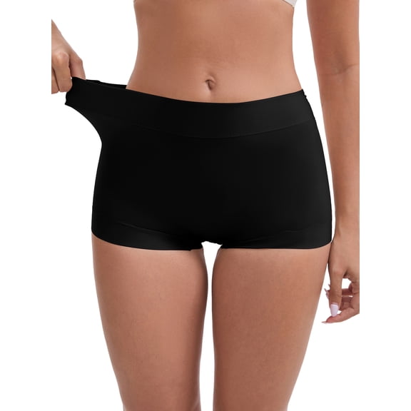 INSPIRE CHIC Mother's Day Women's Slimming Waist Butt-Lifter Shaping Shorts Anti Chafing No Trace Control Panties Under Dress M Black