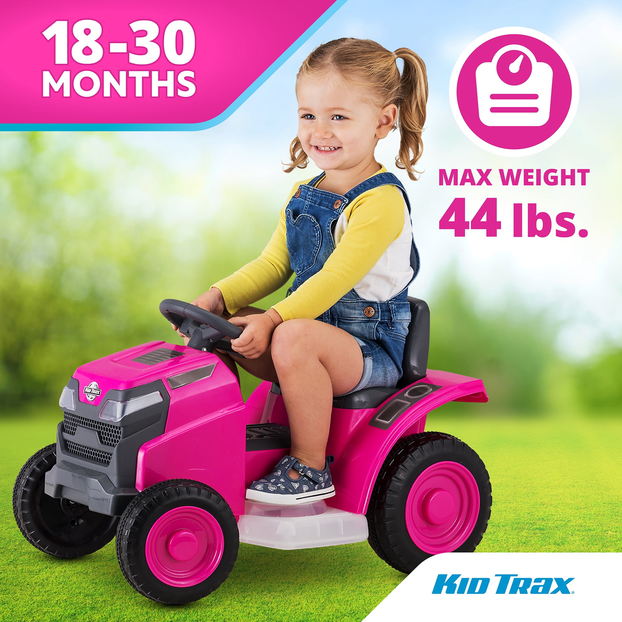 6V Mow and Go Ride On Lawn Mower - Electric Cars for Kids, Toddler Outdoor Toys, Kids Ride On Toys, Easy Drive, Durable, Ages 18-30 Months, 44 lbs. 1.5 MPH