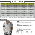 thumbnail image 2 of Inglocry Mens Striped Summer Shirts Casual Button Down Short Sleeve Beach Stylish Untucked Hawaiian Shirts Green 3XL, 2 of 4