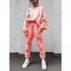 thumbnail image 4 of Traje casual holgado de manga larga con pantalones de color liso nuevo para mujer de otoño, 4 of 5