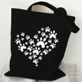 thumbnail image 3 of Sac à Bandoulière Imprimé Patte de Chien Cœur pour Femmes Sac Fourre-Tout en Toile Rétro Mignon Sac de Courses Réutilisable Mode Sac à Main pour Femme 6, 3 of 6