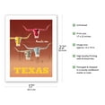 thumbnail image 2 of Texas - Texan Longhorns - Vintage Airline Travel Poster by Joseph Charles Parker c.1953 - Bamboo Fine Art 290gsm Paper (Unframed) 17x22in, 2 of 4