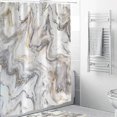 thumbnail image 1 of Marble Bathroom Waterproof Bath Shower Curtain With Hooks, 1 of 3