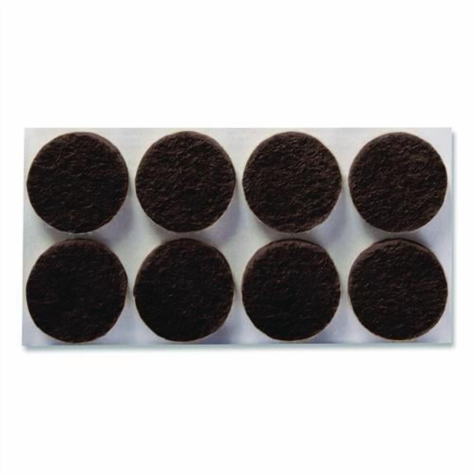Felt Pad Protectors, 1" Diameter, Brown, 32/Pack | Bundle of 5