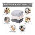 thumbnail image 5 of 3 Piezas Tuallas Toallas Baño Completo Grande 70×140 Cm Gris oscuro+Gris claro+Verde, 5 of 5