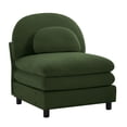 thumbnail image 2 of Vitoria Curved Armless Sofa Teddy Fabric W/Pillow -Green, 2 of 5