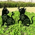 thumbnail image 2 of JZROCKER 1/2Pcs Metal Cat Garden Decors Garden Decors Sculpture Metal Cat, 2 of 10