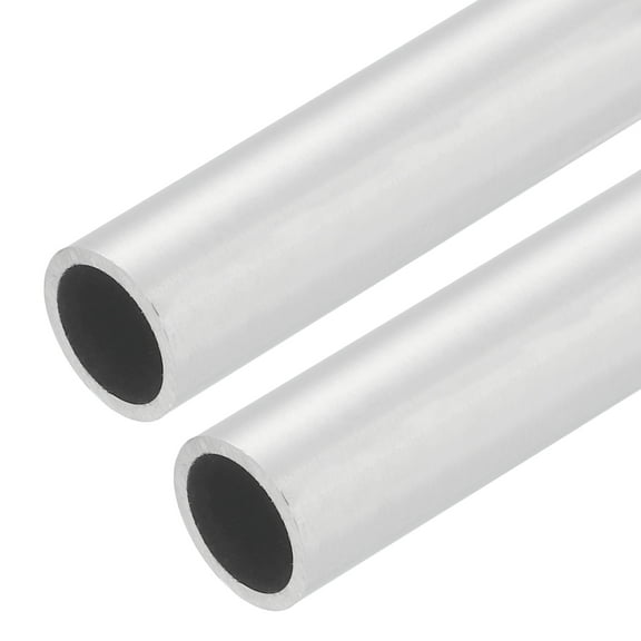 Uxcell 2 PCS 304 Stainless Steel Tubing, 10mm OD 1mm Wall Thickness 406.4mm Long Round Metal Pipe Steel Tube for Industrial Machinery