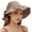 Khaki, variant on Summer Hot Sales Under $5 Brick Red Sun Hat for Outdoor GIJNRIUIUA Women Crownless Hat Wide Brim Bowknot Bucket Sun Hat Cowboy Hat