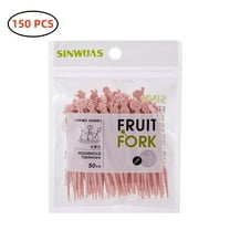 150PCS Disposable Plastic Fruit Forks, Forks Bistro Cocktail Forks Tasting Appetizer Forks Set Mini Cake Forks