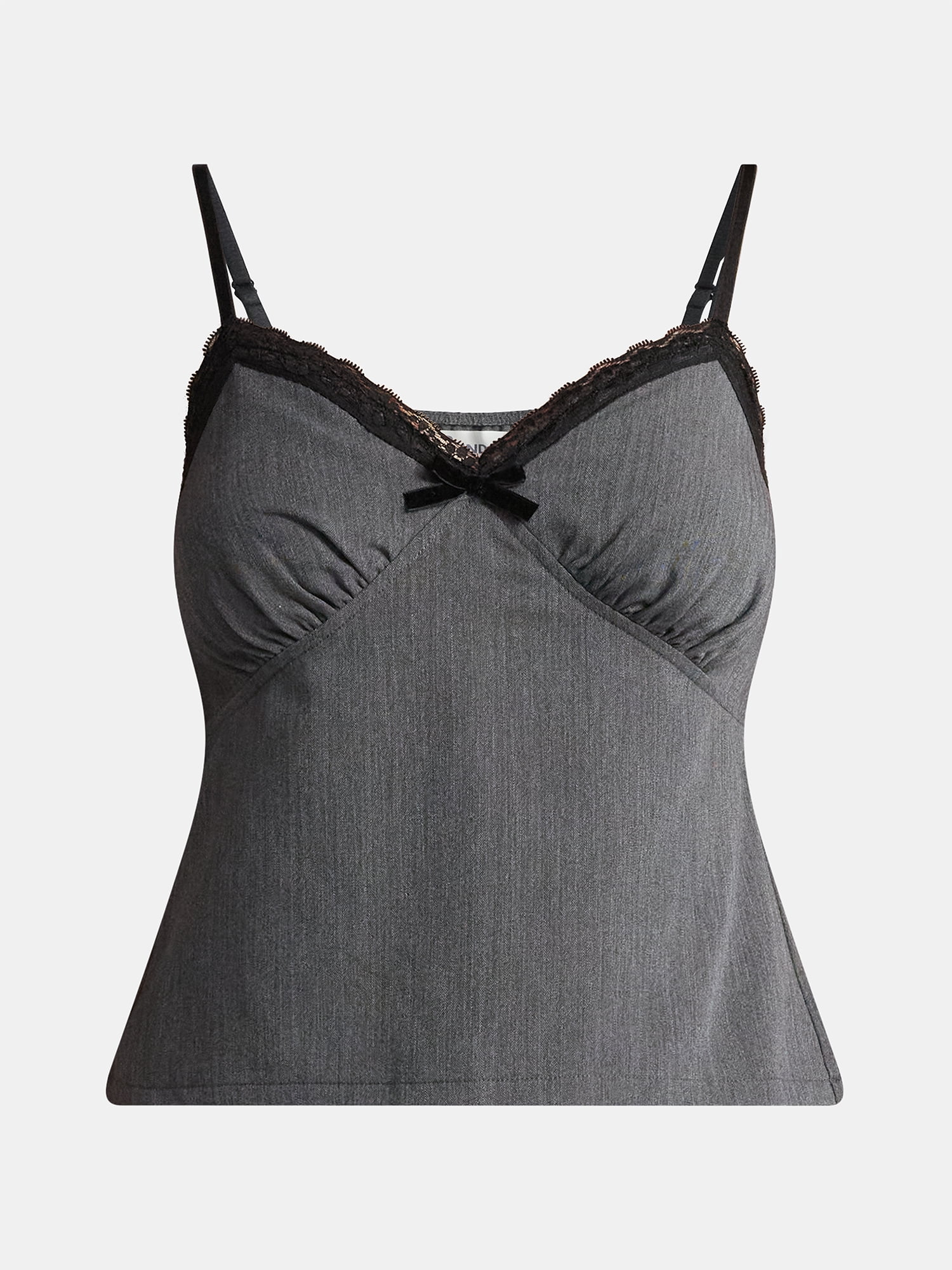 No Boundaries Sweetheart Tank Top with Lace Trim, Women's Sizes XXS-XXL