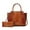 SD Brown, variant on Viridiana Women's Tote Handbag Croc-Embossed Vegan Leather Large Double Handles with Wallet by Mia K - Purple