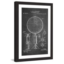 "Globe 1892 Chalk" Framed Painting Print
