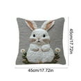 thumbnail image 3 of L Cute Little White Rabbits Printed Lumbar Pillow Pillowcase And Insert Removable Washable Back Cushion For Sofa Bed Office Nap Floral Design Size L, 3 of 6