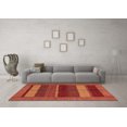 thumbnail image 3 of Ahgly Company Machine Washable Indoor Square Abstract Brown Modern Area Rugs, 7' Square, 3 of 4