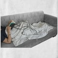 thumbnail image 6 of Kraken Soft Flannel Fleece Throw Blanket, Mythicary Creature Tentacles on the Sea Wave Fantasy Sketchy Illustration, Cozy Plush for Indoor and Outdoor Use, 50" x 60", Black White, by Ambesonne, 6 of 6