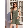 thumbnail image 5 of Ekouaer Women Rompers Summer Short Overalls Waffle Jumpsuit Casual One Piece Beach Outfits Vacation Clothes, 5 of 6