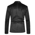 thumbnail image 3 of Bpxiofoy Mens Suit Jacket Men's Business Blazer Solid Color Suede Business Gentleman Lapel Men's Casual Fashion Suit Jacket Office Work Suit Jacket Black L, 3 of 4