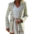 thumbnail image 4 of VEKDONE Women's Long Sleeve Button Blazer Jacket Clearance Sale Elegant Slim Fit Work Office Outwear with Pocket Business Casual Loose Fit Blazer Coat Solid Color Lapel Jackets, 4 of 6