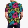 thumbnail image 4 of Balery Hawaii Palms Printed Men’s Short Sleeve Polo Shirt, Midweight Men's Shirt,Golf Polo shirts -4X-Large, 4 of 9