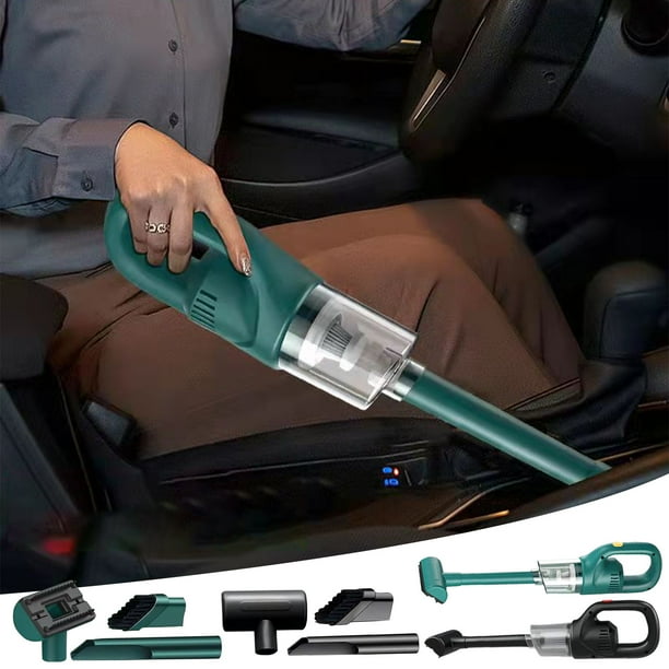 Aspiradora portátil portátil de mano - 120W de fuerte succión, inalámbrica y recargable, 45 minutos de duración, capacidad de 500ml, uso húmedo/seco para casa, coche, sofá