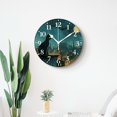 thumbnail image 4 of 16 Inch Wall Clock Battery Operated Silent Clock Decorative for Office, Kitchen, Outdoor, Living Room，Dog and Cat Sit on Moon Under Starry Stars Sky Simple, 4 of 4