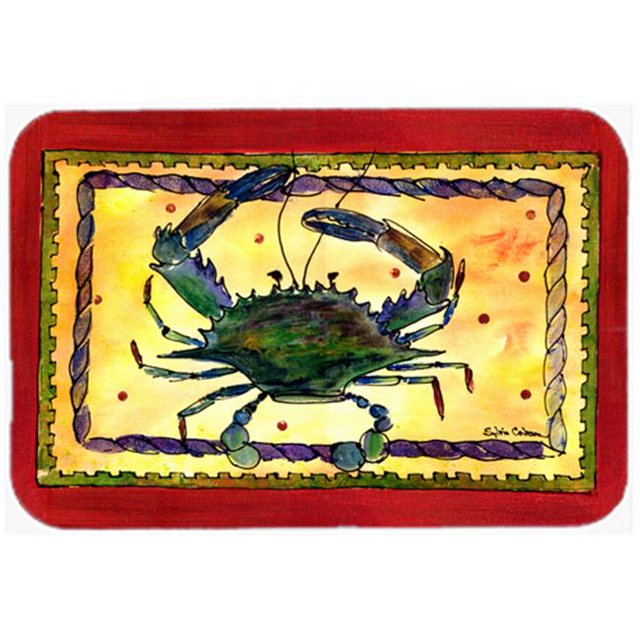Carolines Treasures Crab Glass Cutting Board - Large