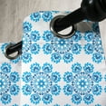 thumbnail image 4 of Ambesonne Ethnic Grommet Curtain, Polish Flower Pattern, 50" x 54", Blue and Dark Blue, 4 of 6