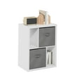 thumbnail image 5 of Furinno Viola Standing Storage Shelf with Two Storage Bins, White/Light Grey, 5 of 7