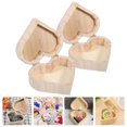 thumbnail image 3 of 2pcs Wooden Jewelry Boxes New Wooden Heart-Shaped Jewelry Storage Boxes Packaging Carrying Cases, 3 of 8