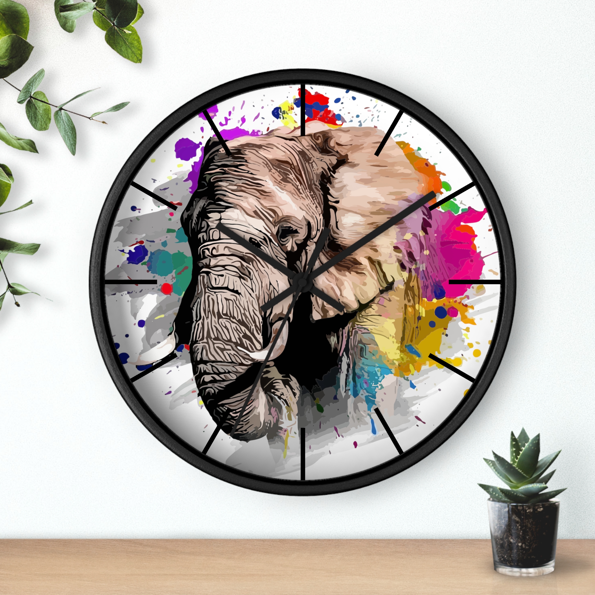 Elephant Wall clock, Christmas decorations, wall clock unique