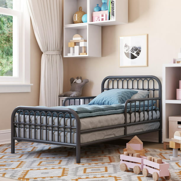 Little Seeds Monarch Metal Toddler Bed, Metal Bed Frame For Convertible Crib
