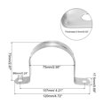 thumbnail image 2 of Unique Bargains 75mm Rigid Pipe Strap Clamp, 20 Pcs 304 Stainless Steel Two Hole U-shape Tube Clip, 2 of 5