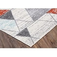 thumbnail image 3 of Lbaiet CH500M23 Kaisley 2 x 3 Pi. Zone de Rectangle de Dispersion Rug&44; Blanc&44; Orange&44; Gris & Turquoise, 3 of 4