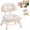 S, variant on Rolling Low Stool with Backrest Low Rolling Stool with Back Support (H) | Wheels Thickened Seat Cushion, 360-Degree Soft Padding Ergonomic Backrest Chair for Home and Office Use
