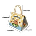 thumbnail image 5 of Portable Lunch Case Lunch Bag Cartoon Capybara Lunch Bag Insulated Coolers Bag, 5 of 20