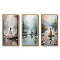 thumbnail image 2 of Designart "Meditative Moments in Pink A Journey Within II" Portrait Framed Wall Art Set Of 3 - Pink Meditation Frame Canvas Set For Living Room Decor, 2 of 7