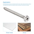 thumbnail image 3 of Uxcell M4 x 50mm 304 Stainless Steel Phillips Hex Washer Self Tapping Screws 50 Pack, 3 of 4