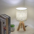 thumbnail image 4 of Small Bedside Table Lamp - Wooden Tripod, 4 of 4