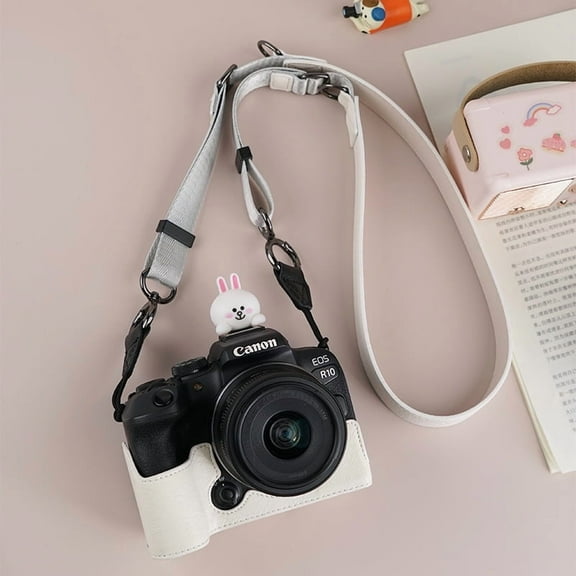 Suitable for Canon R10 Camera Bag R50 Camera Protective Case R100 Protective Shell Vintage Leather Case Mirrorless Crossbody Bag