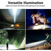 2PACK 99000000 LM Super Bright LED Tactical Flashlight Rechargeable Work Light