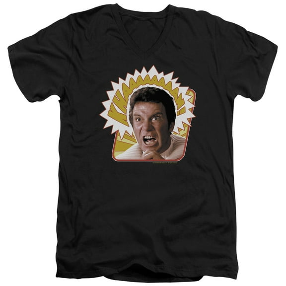 Star Trek Khaaaaaan Adult V-Neck T-Shirt Black