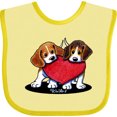 thumbnail image 3 of Inktastic Beagle Heartfelt Duo Boys or Girls Baby Bib, 3 of 4