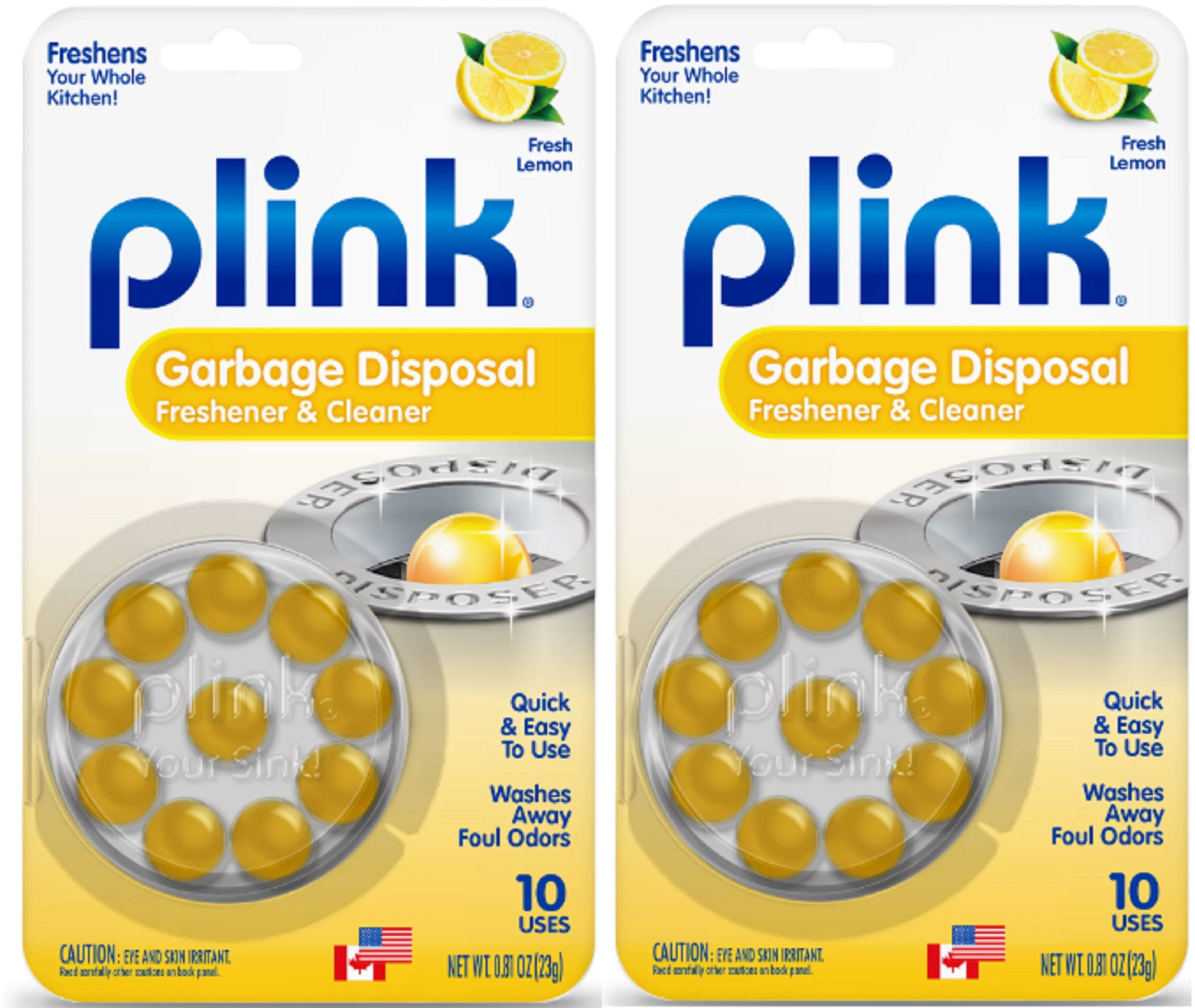 Plink Fresh Lemon Garbage Disposer Cleaner and Deodorizer 2 pk