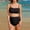 Black, variant on Babcutegg Women's Maternity Bikini Set 2 Piece Swimsuit Off Shoulder Backless Halter Top High Waisted Bottom Bathing Suit Black Size S
