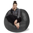 thumbnail image 2 of Sofa Sack Bean Bag Chair, Memory Foam Lounger with Microsuede Cover, Kids, Adults, 4 ft, Charcoal, 2 of 6
