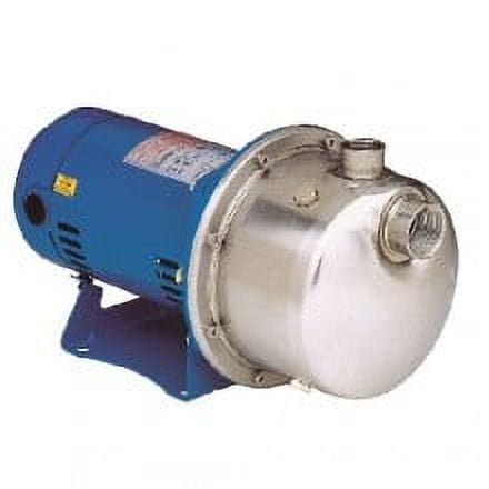 Goulds LB1012, Centrifugal Booster Pump, 1 HP, 115-230 Volts, 1 Phase, 1-1/4" NPT Suction, 1" NPT Discharge, 18 GPM Max, 190 ft Max Head, 5.25" Impeller